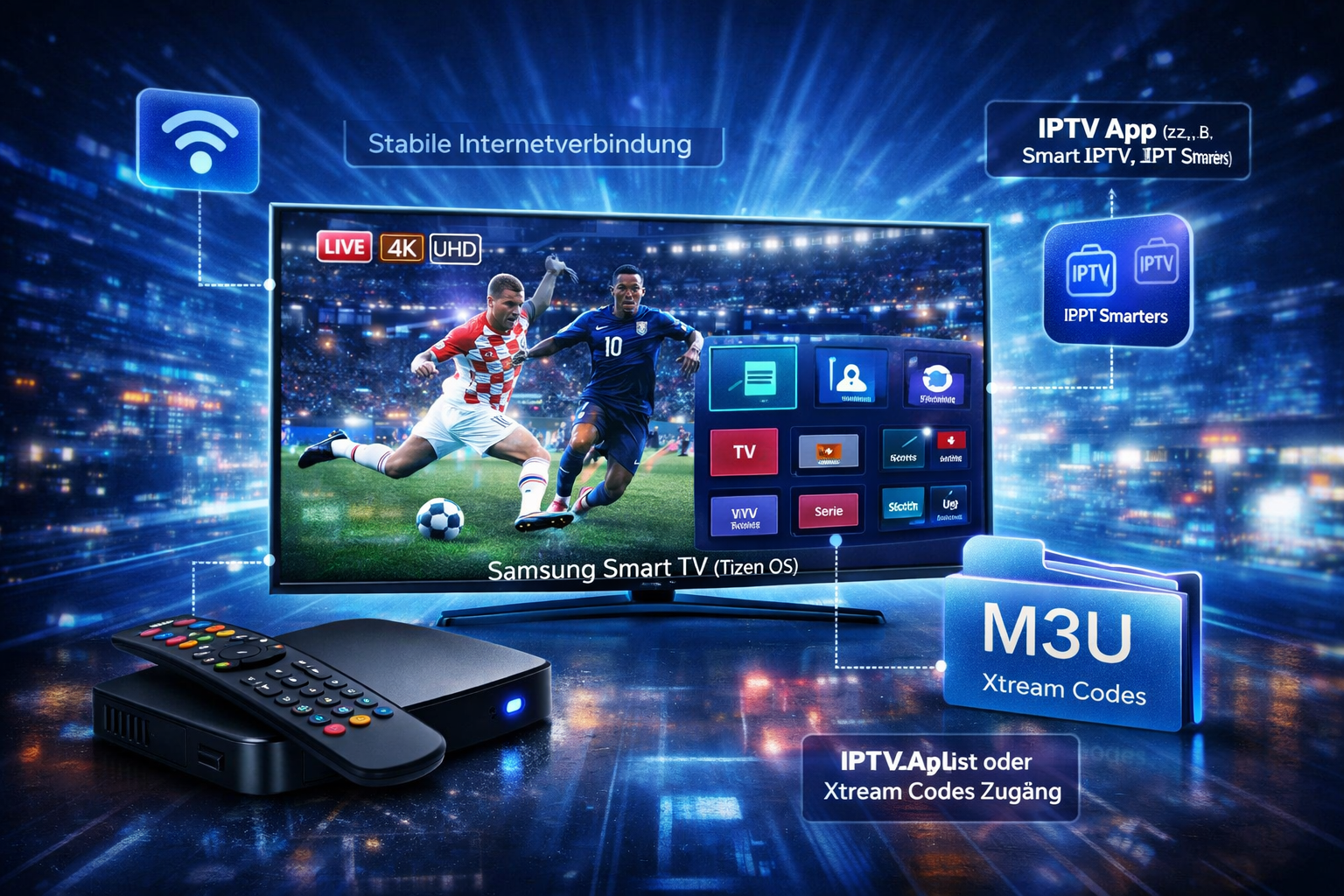 iptv samsung installation mit m3u playlist und iptv app auf smart tv erklärt