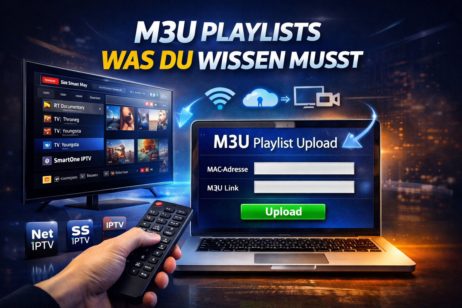 set iptv playlist upload m3u smart tv mac adresse einrichten iptv app