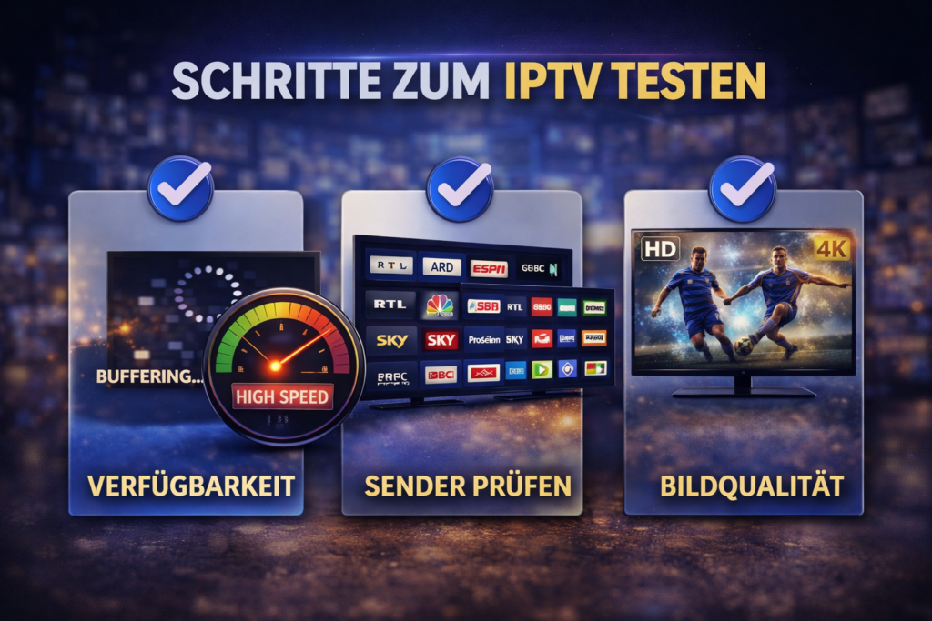 iptv testen schritte streaming qualität prüfen buffering sender epg checkliste