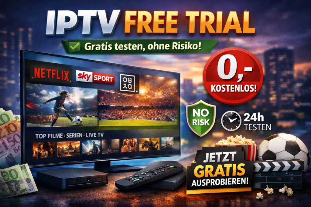 iptv free trial kostenlos testen streaming auf smart tv ohne risiko