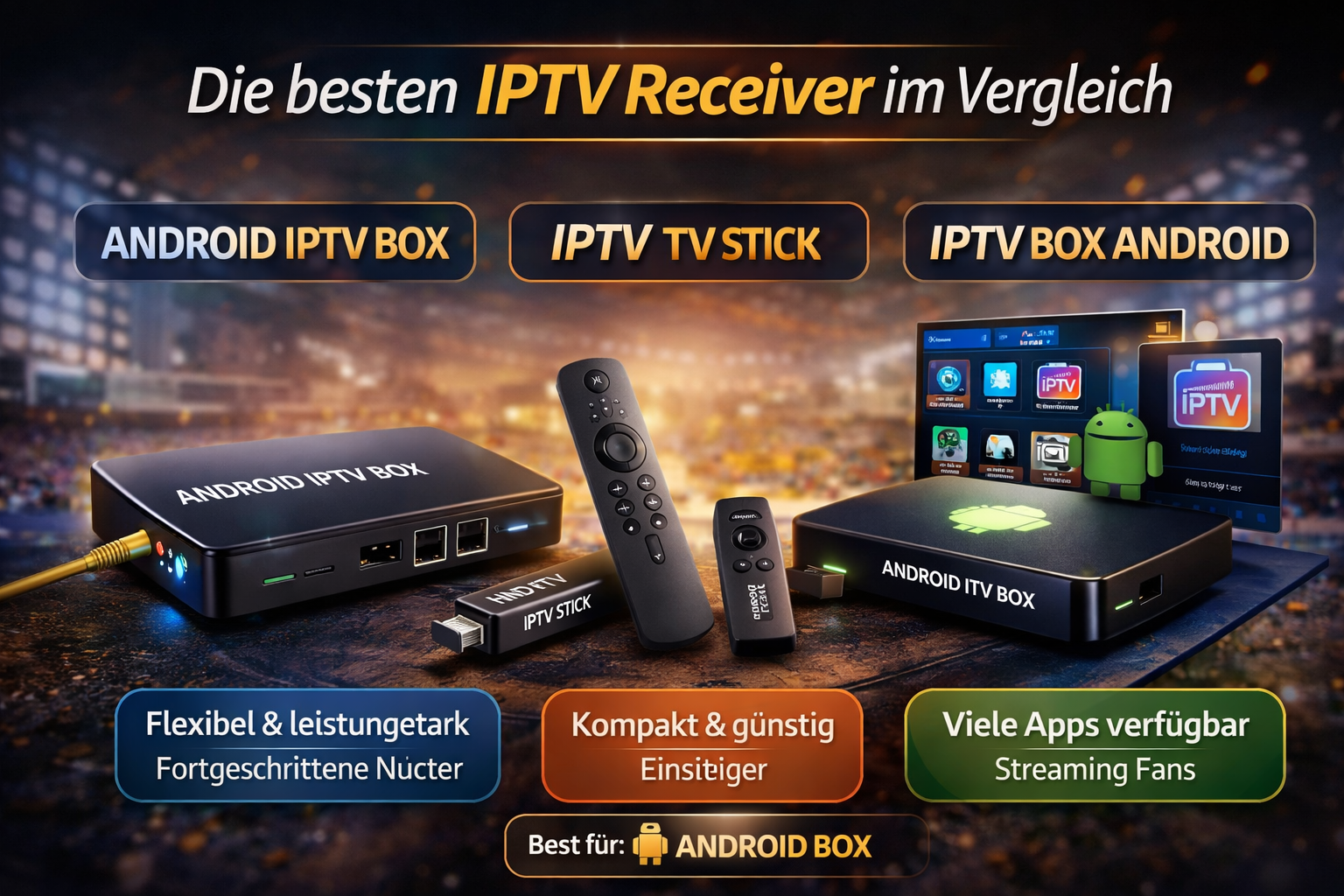 best iptv receiver vergleich android box iptv tv stick geräte streaming deutschland