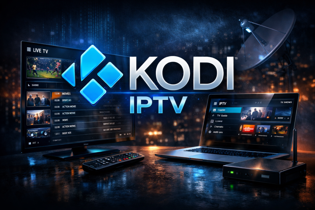 kodi iptv streaming media center smart tv und laptop iptv kodi setup deutschland