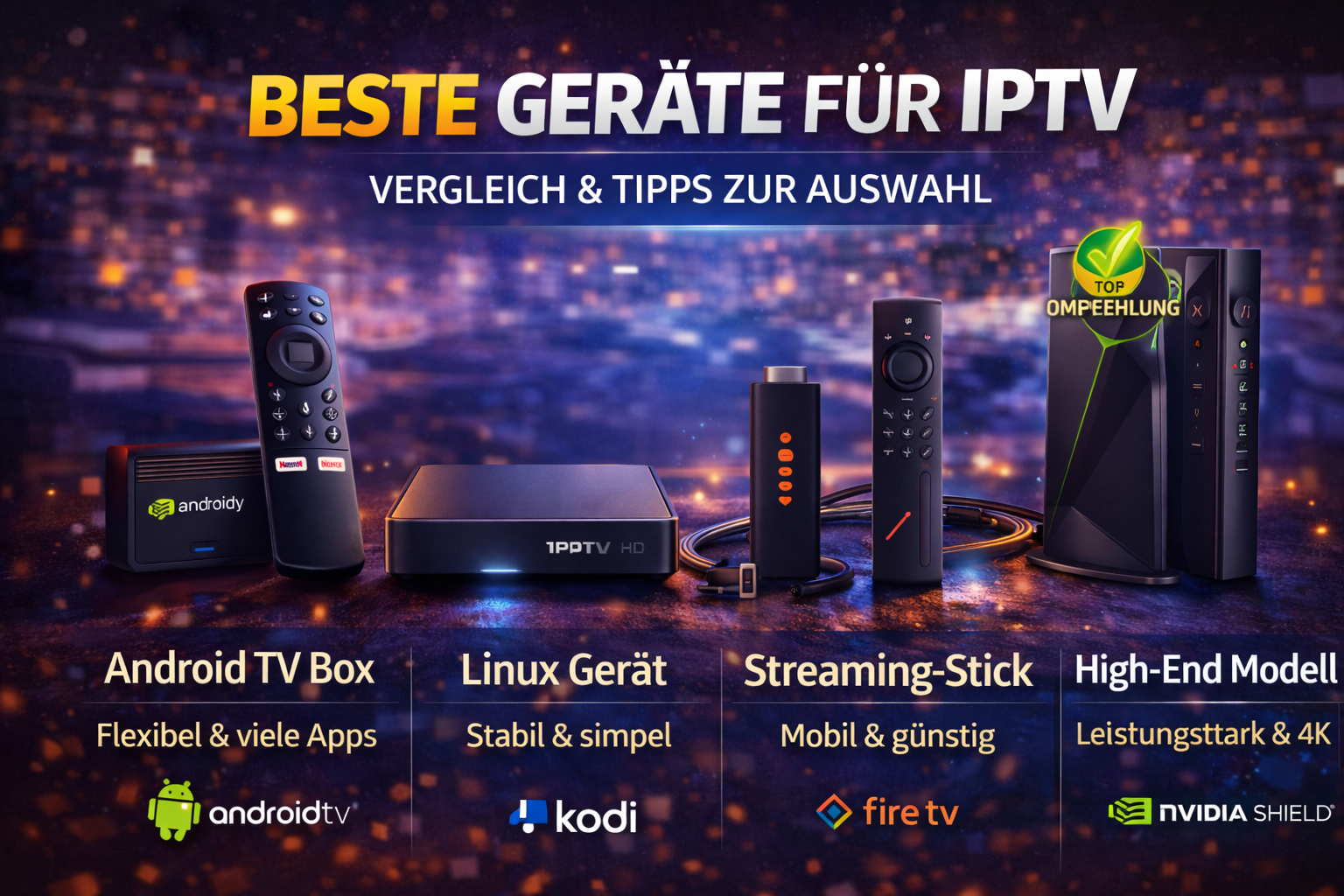 beste iptv box vergleich streaming geräte android tv stick 4k
