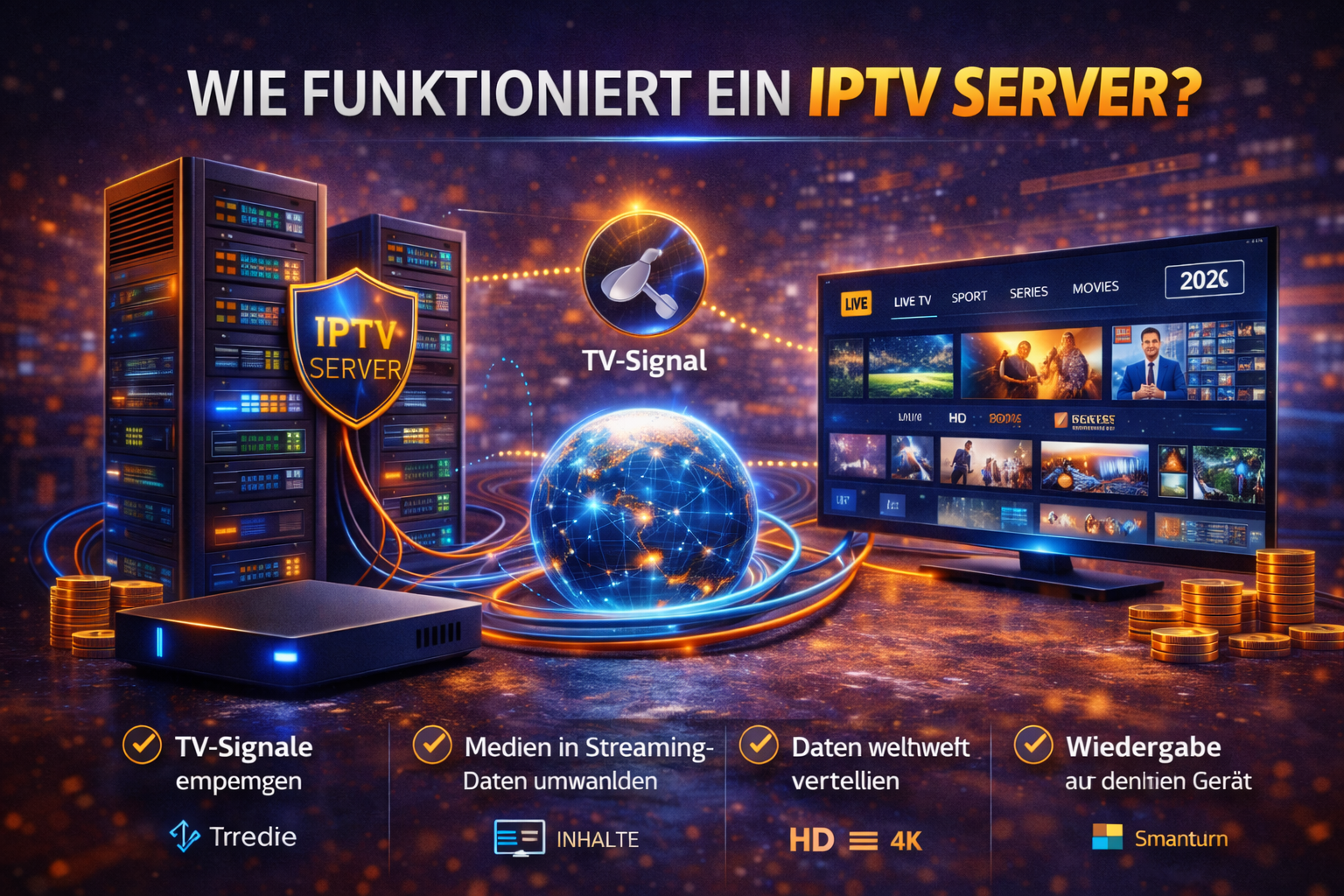 wie funktioniert iptv server streaming prozess erklärung tv signal internet